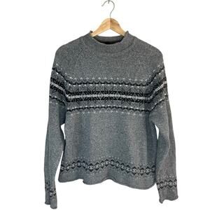 Jamie Scott Y2K Nordic Fair Isle Knit Sweater - Size L